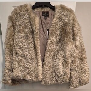 NWT Worthington Faux Leopard Print Coat - Women's Petite XL